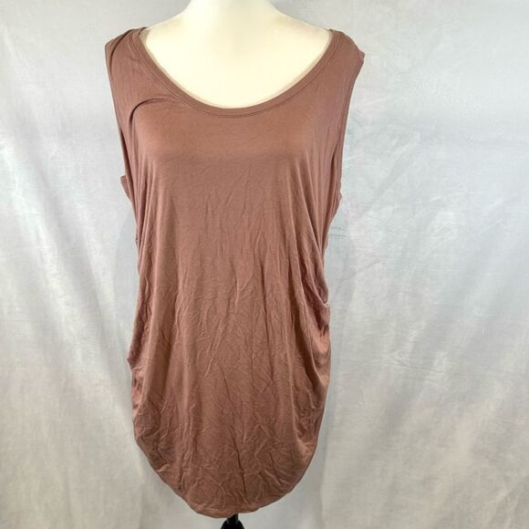Lane Bryant mauve fitted ruched side top size 22/24 - Picture 3 of 9